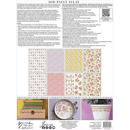 Intarsio di verniciatura di fioristi ditsy da disegni di orchidea di ferro iod