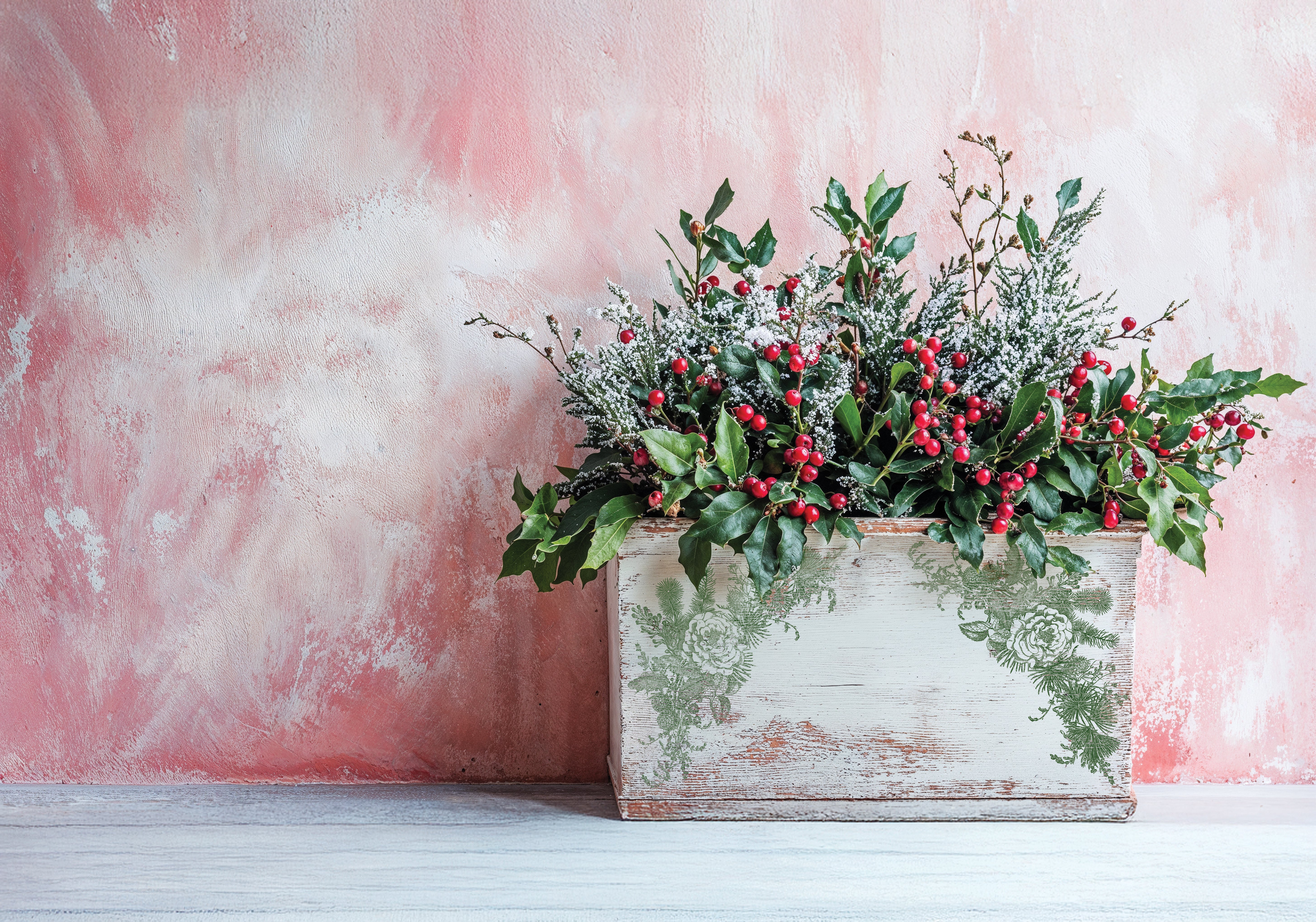 Holly & Pine Stamp by Iron Orchid Designs IOD Christmas 2025 LIMITED EDITION