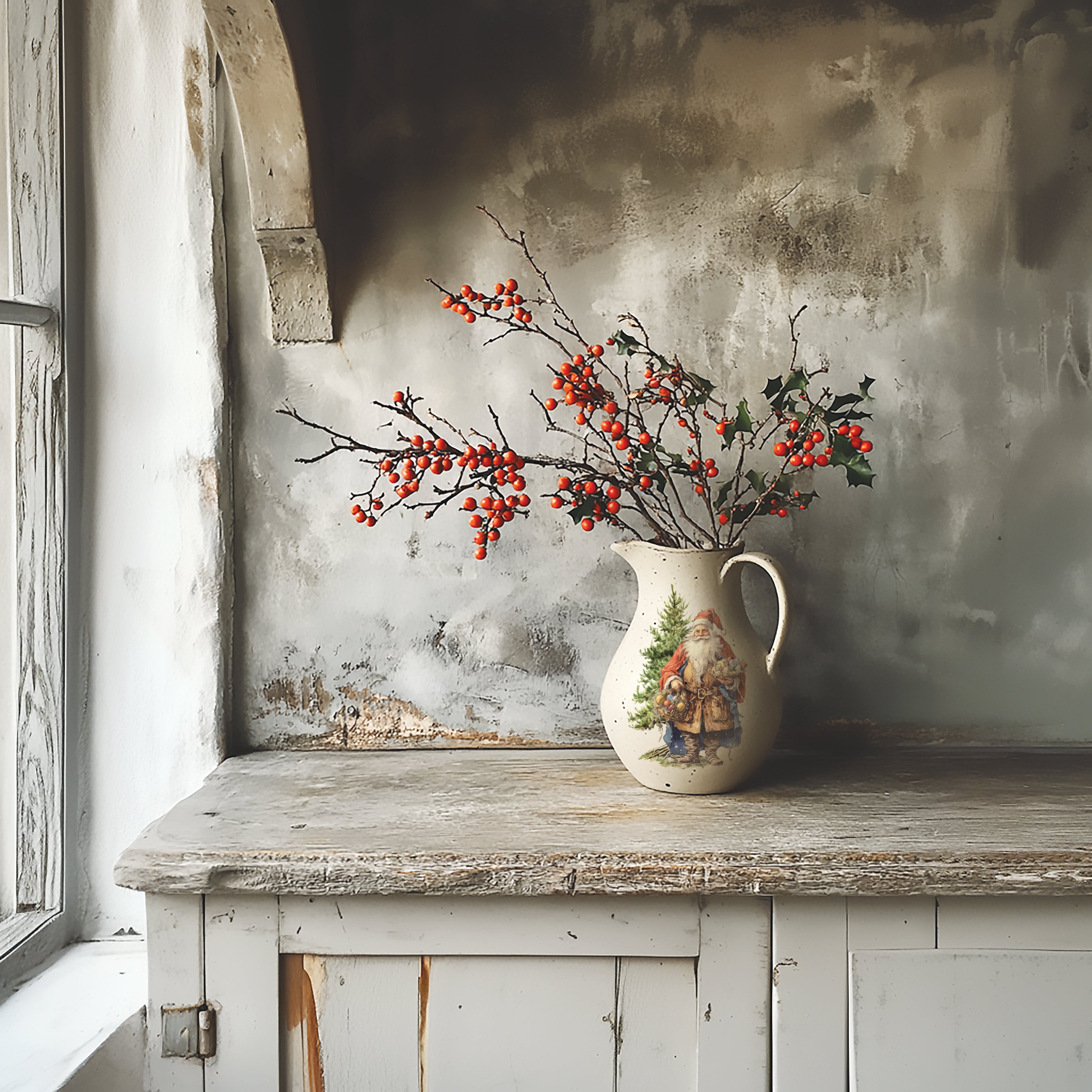 Transferência Hollow do Papai Noel por Iron Orchid Designs IOD Christmas 2025 Limited Edition