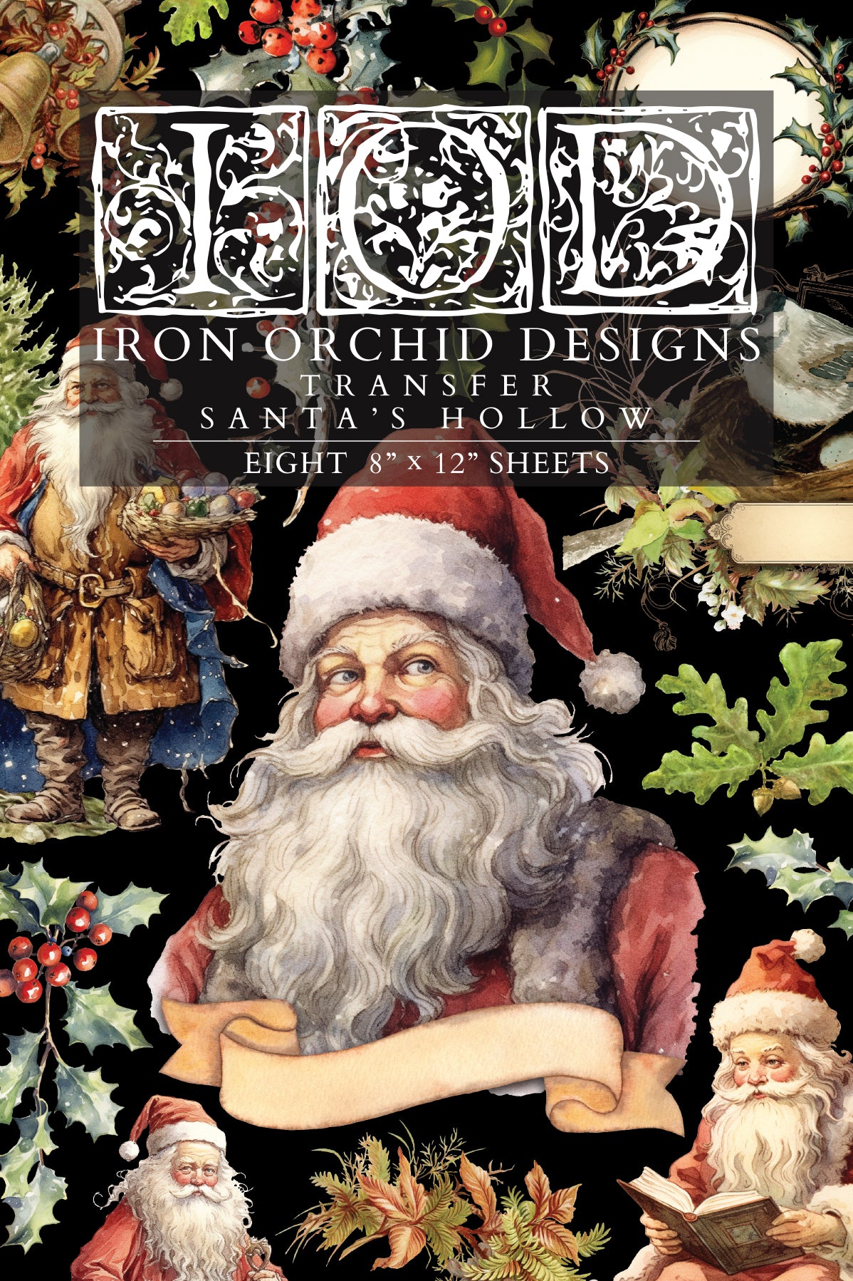 Transferência Hollow do Papai Noel por Iron Orchid Designs IOD Christmas 2025 Limited Edition