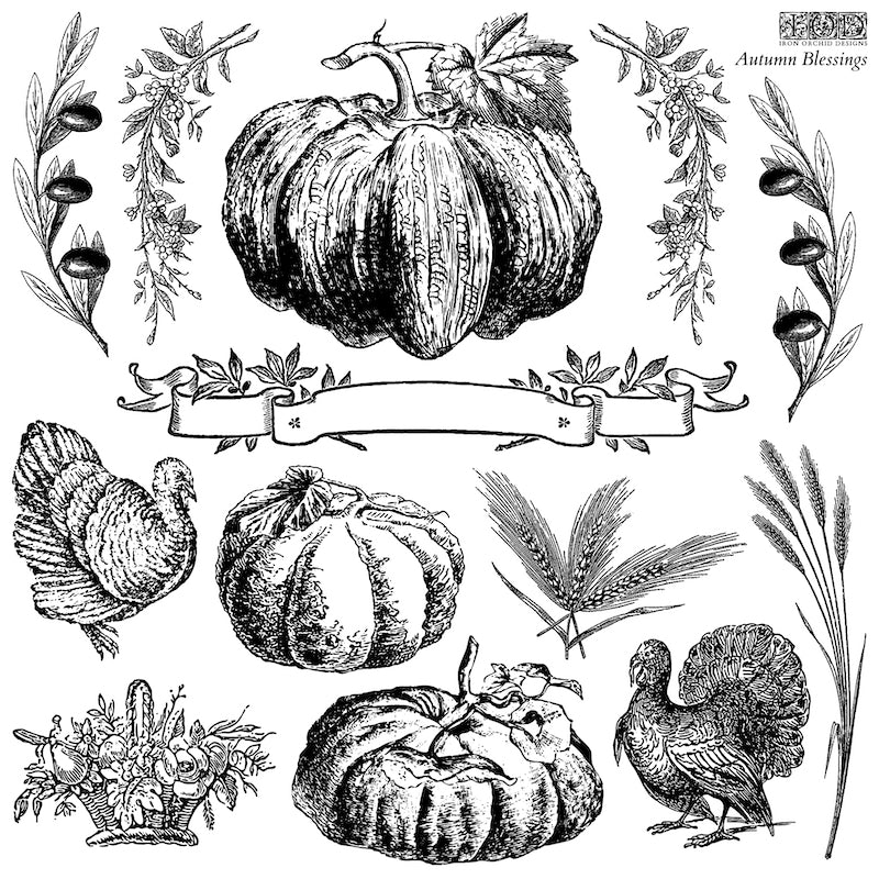 Stamp di benedizioni autunnali By Iron Orchid Designs Iod Christmas 2025 Limited Edition