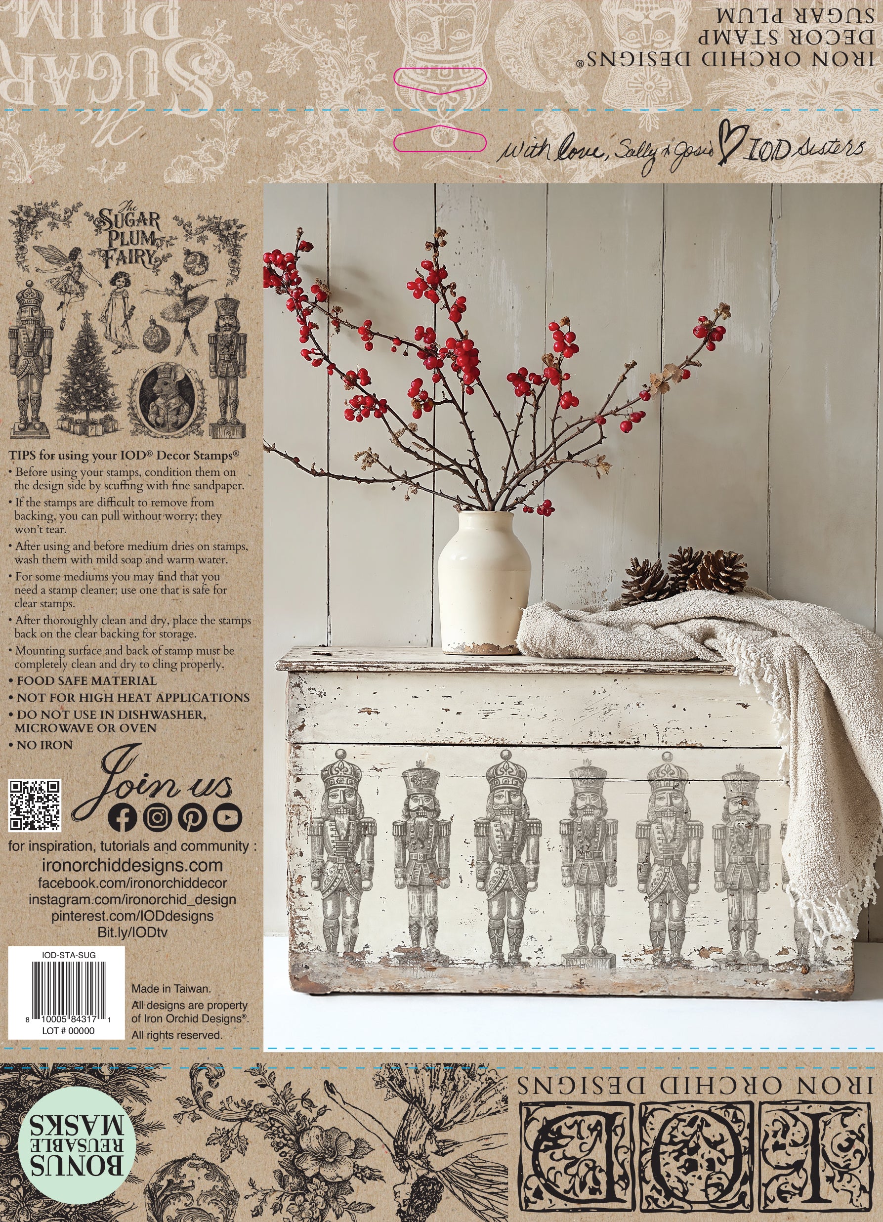 Sugar Plum Stamp By Iron Orchid Designs Iod Christmas 2025 Limited Edition