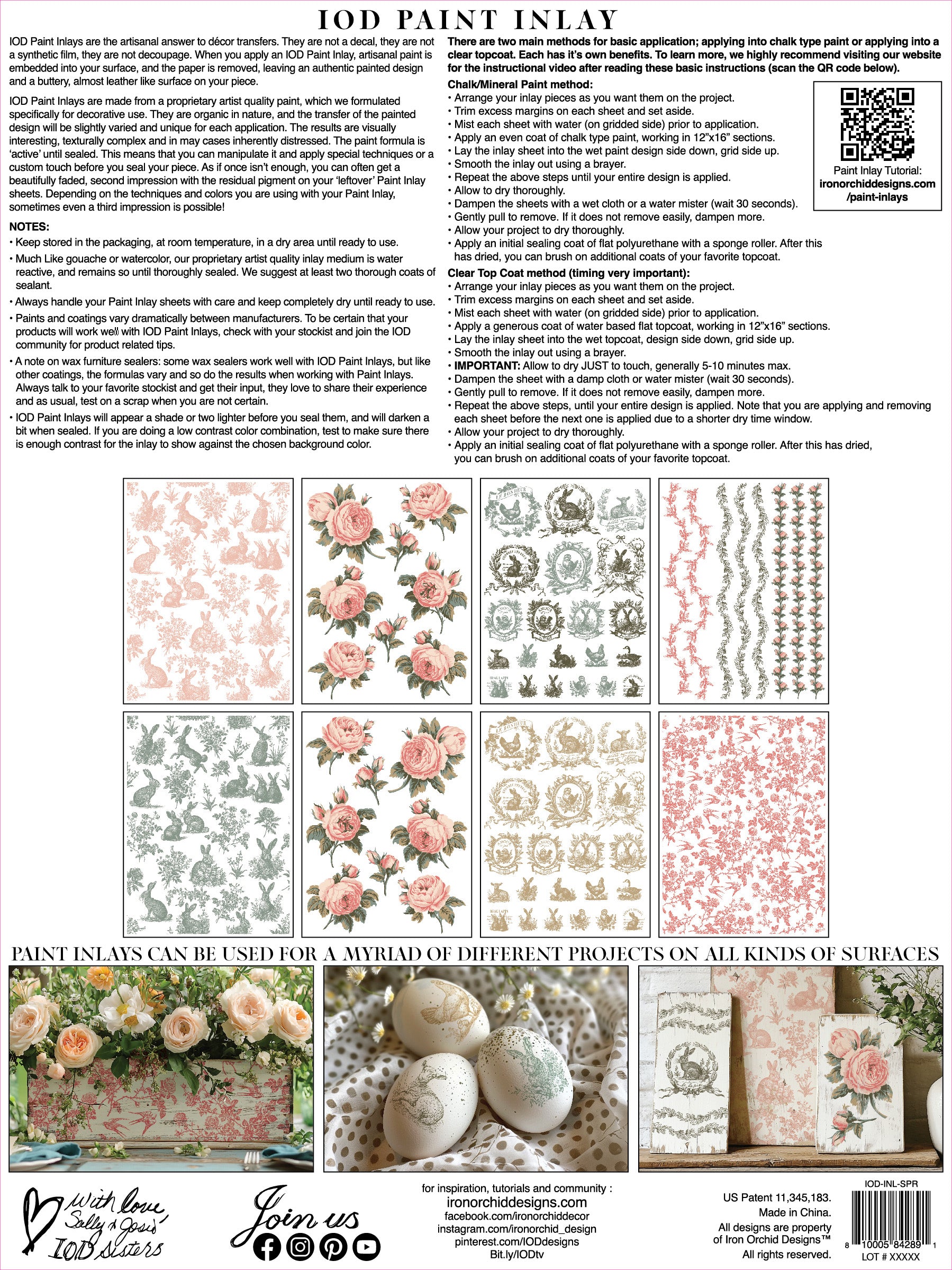 Spring Melody Paint Inlay by Iron Orchid Designs IOD Spring 2025  Limited Edition