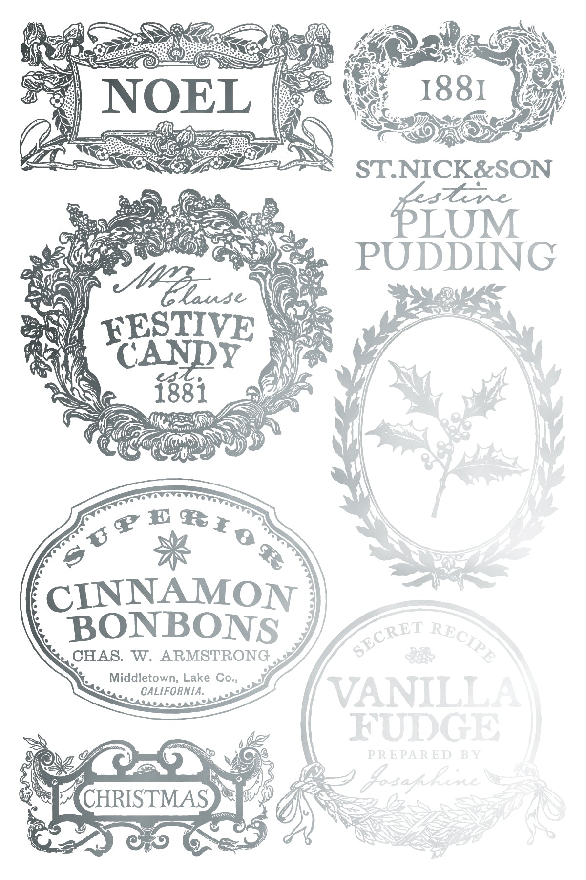 Trasferimento di trasferimento dorato figgy e fiorisce tramite disegni di orchidea di ferro iod natalizio 2025 edizione limitata