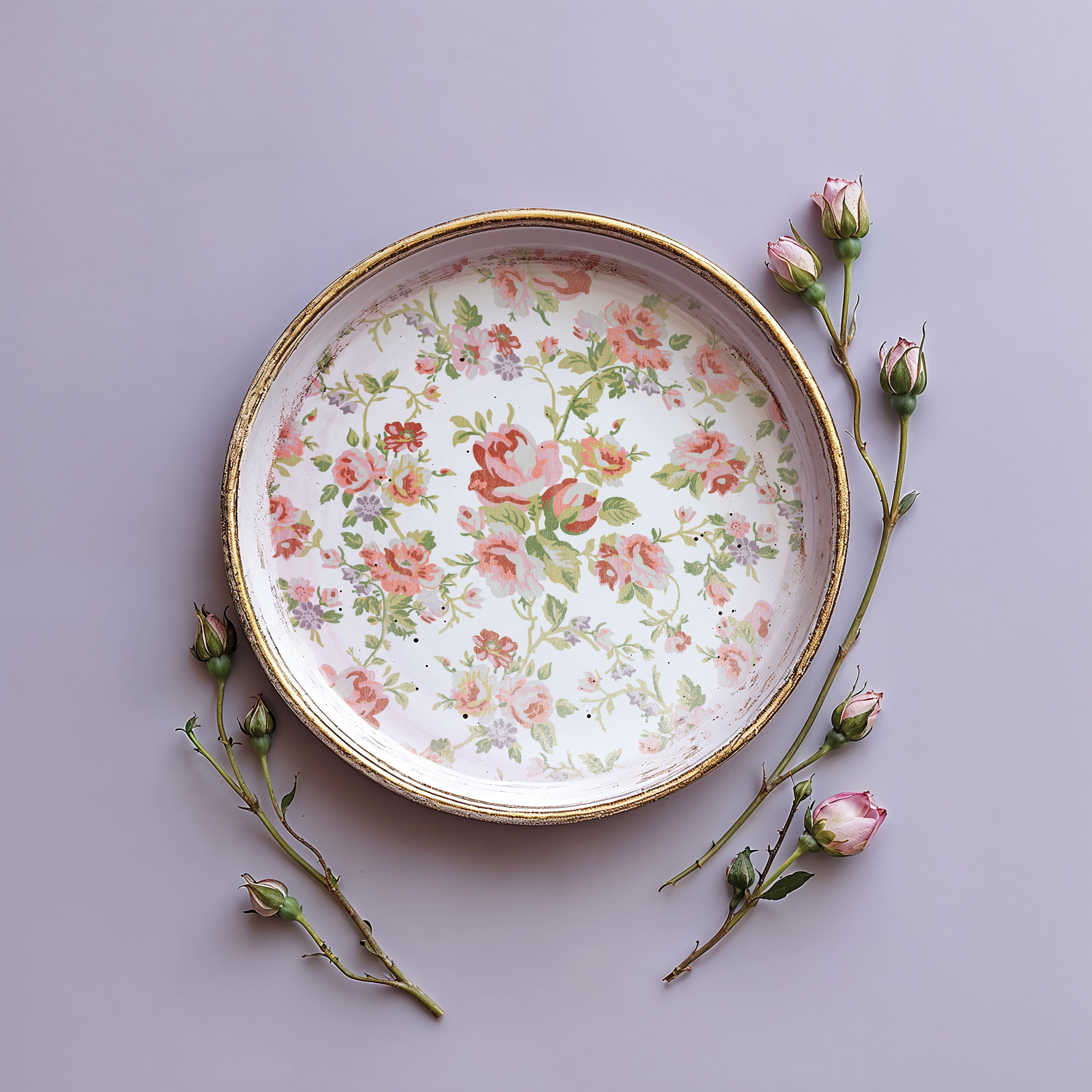 Intarsio di verniciatura di fioristi ditsy da disegni di orchidea di ferro iod