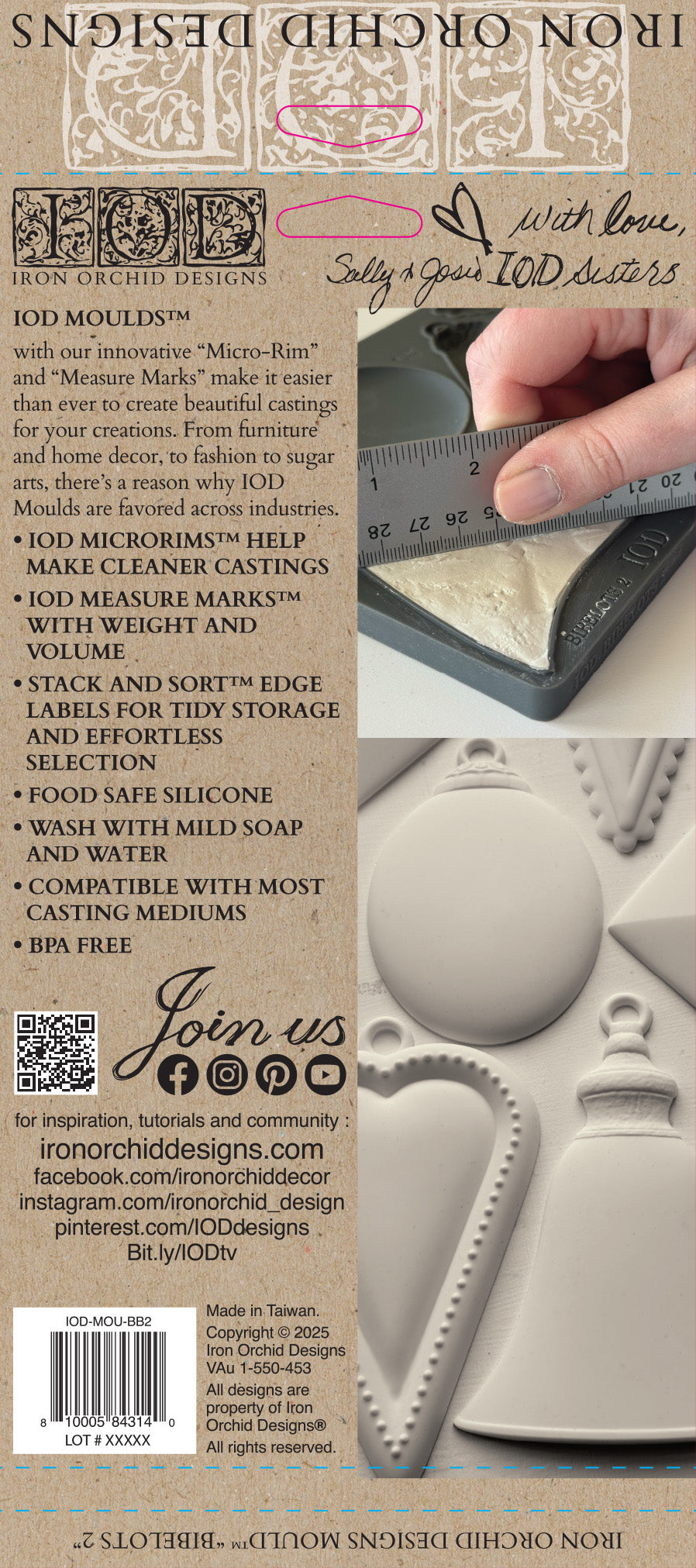 Bibelots 2 - DECE MOLD BY Iron Orchid Designs Iod Christmas 2025 Limited Edition