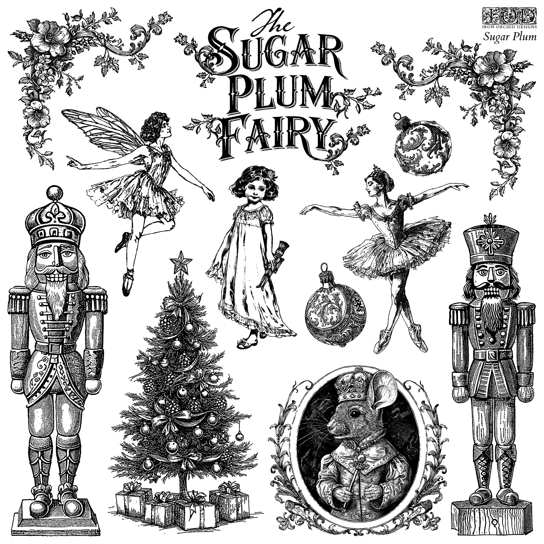 Sugar Plum Stamp By Iron Orchid Designs Iod Christmas 2025 Limited Edition