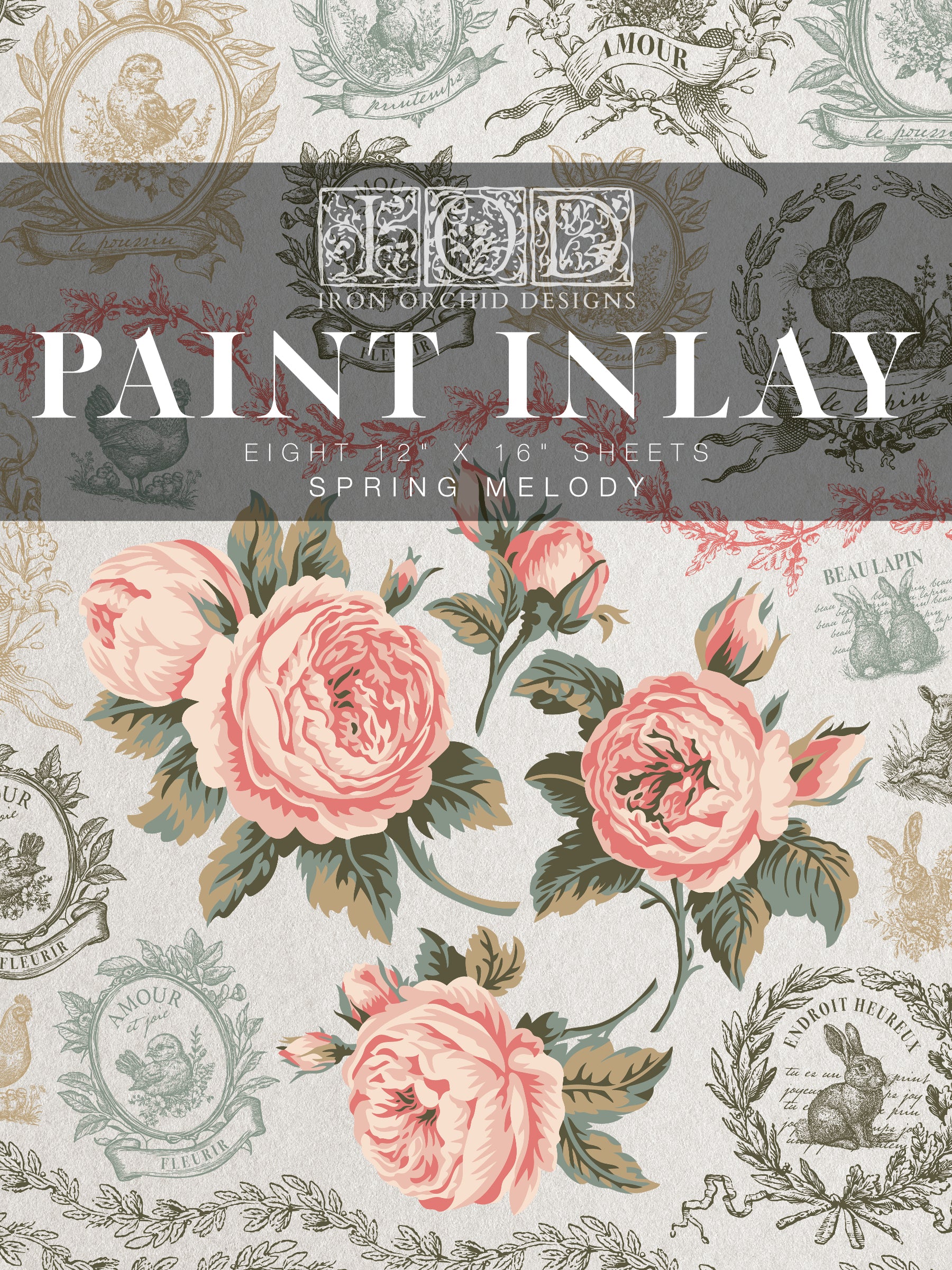 Spring Melody Paint Inlay de Iron Orchid Designs IOD Spring 2025 Edición limitada