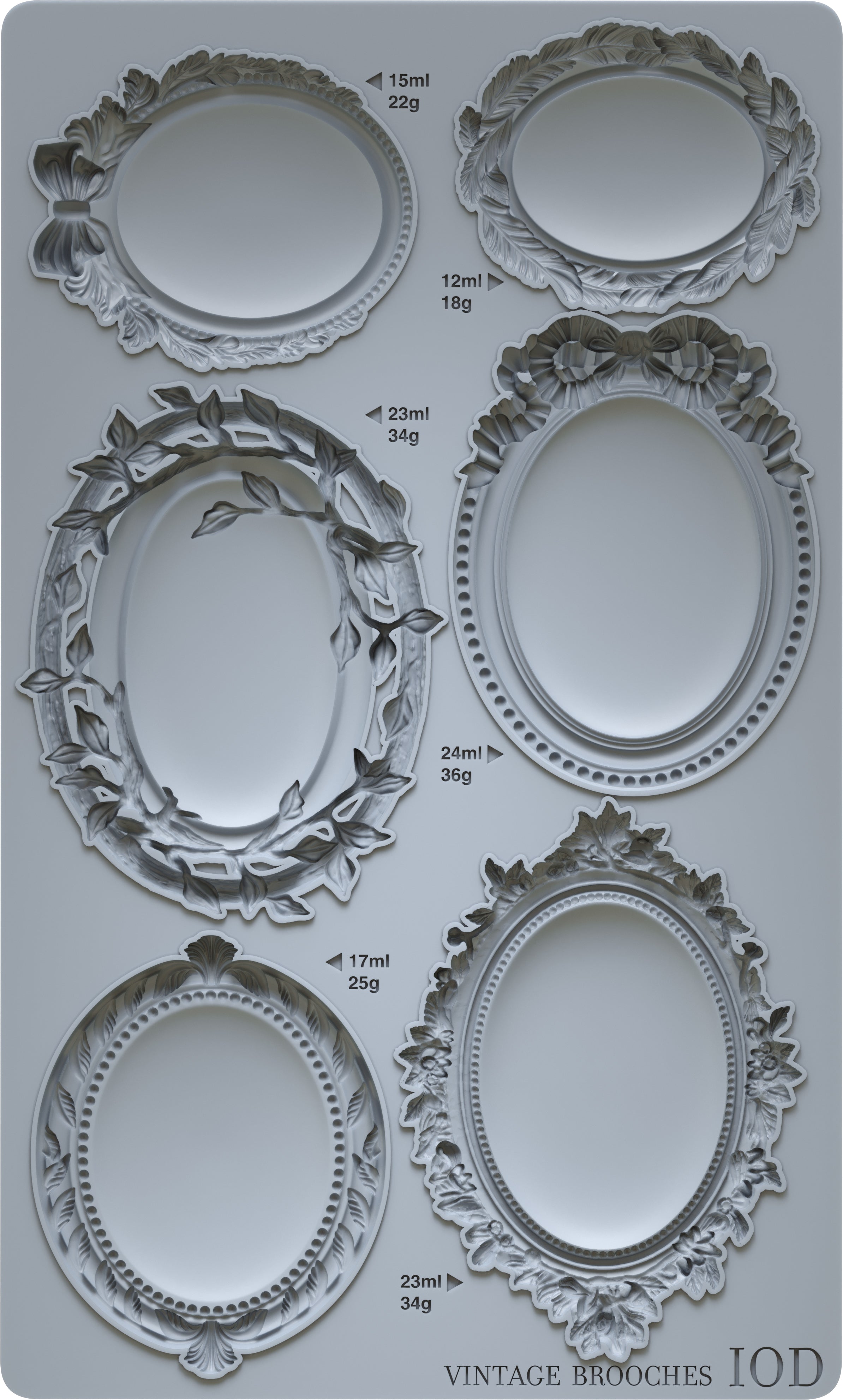 Vintage Brooches Decor Mould by Iron orchid Designs IOD SPRING 2025