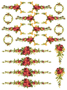 Petite Fleur Red Paint Inlay by Iron Orchid Designs IOD PRE-ORDER