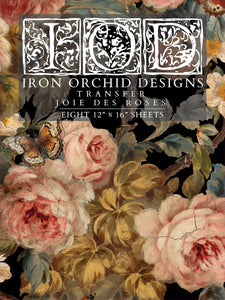 Transferencia de Roses de Joie des Roses por Iron Orchid Designs IOD PRE-ORDER