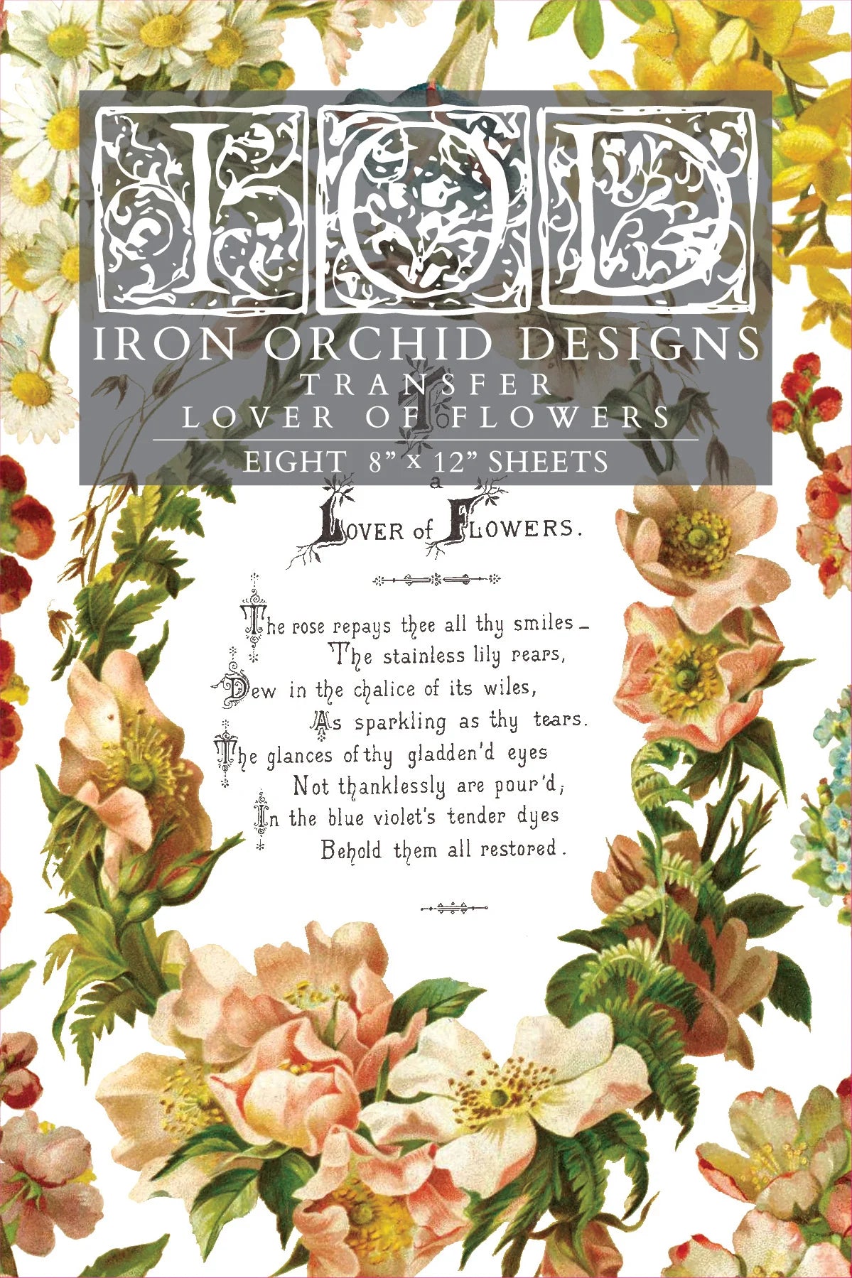 Amateur de fleurs transféré par Iron Orchid Designs IOD Précommande