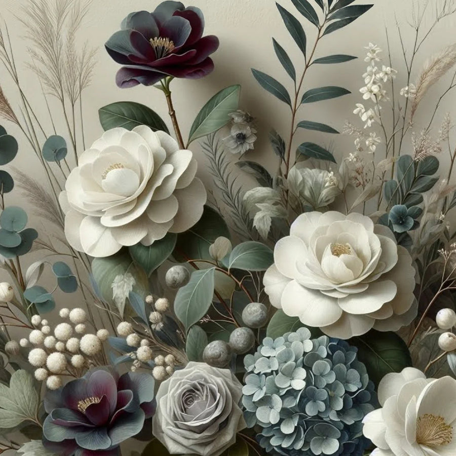 Winter Petals Decoupage Paper by Mint