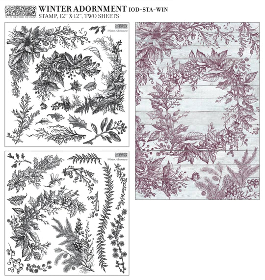 Winter Adornment -  Decor Stamp by Iron Orchid Designs IOD Limited Edition
