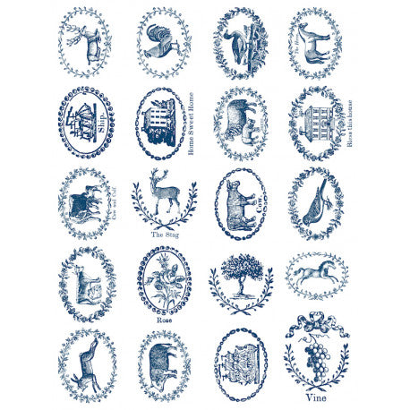 Tradizioni delft intarsio azurenpaint da disegni di orchide