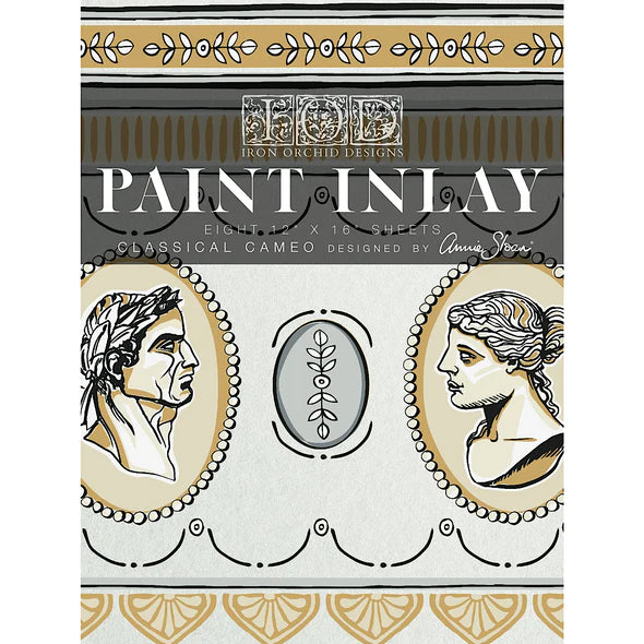 Classical Cameo Paint Inlay by Iron Orchid Designs IOD & Annie Sloan