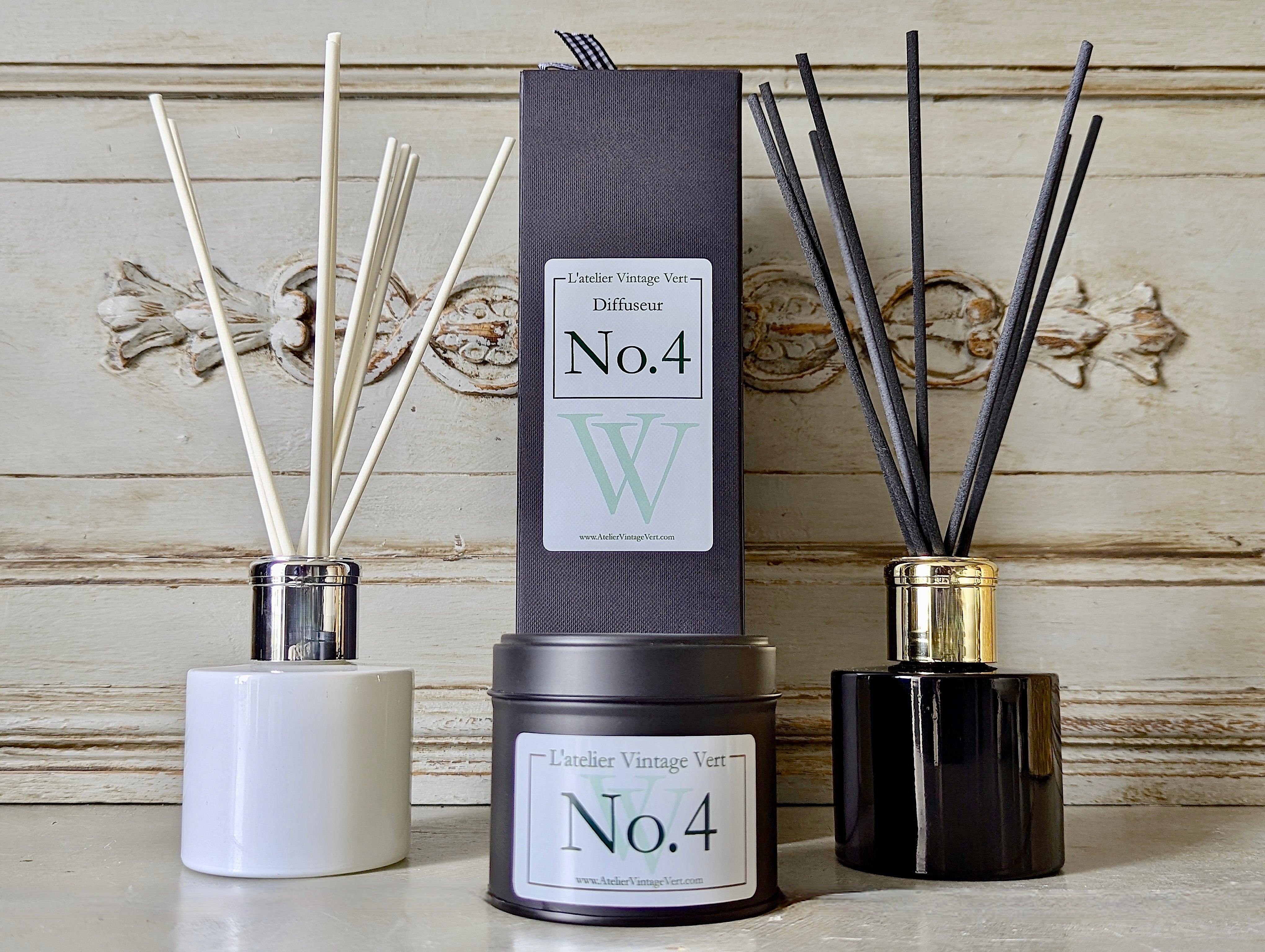 No 4 Fleur de Coton Diffuser - Atelier Vintage Vert