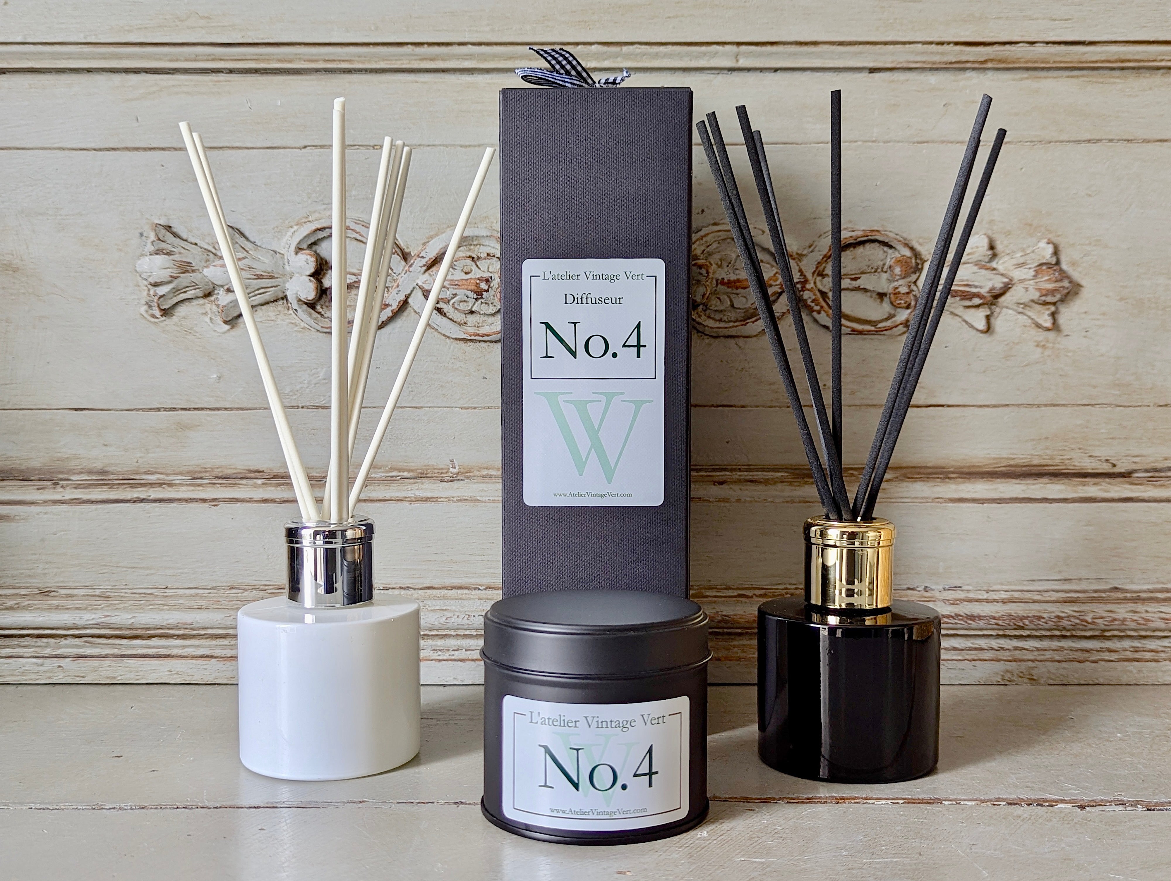 No 4 Fleur de Coton Diffuser - Atelier Vintage Vert