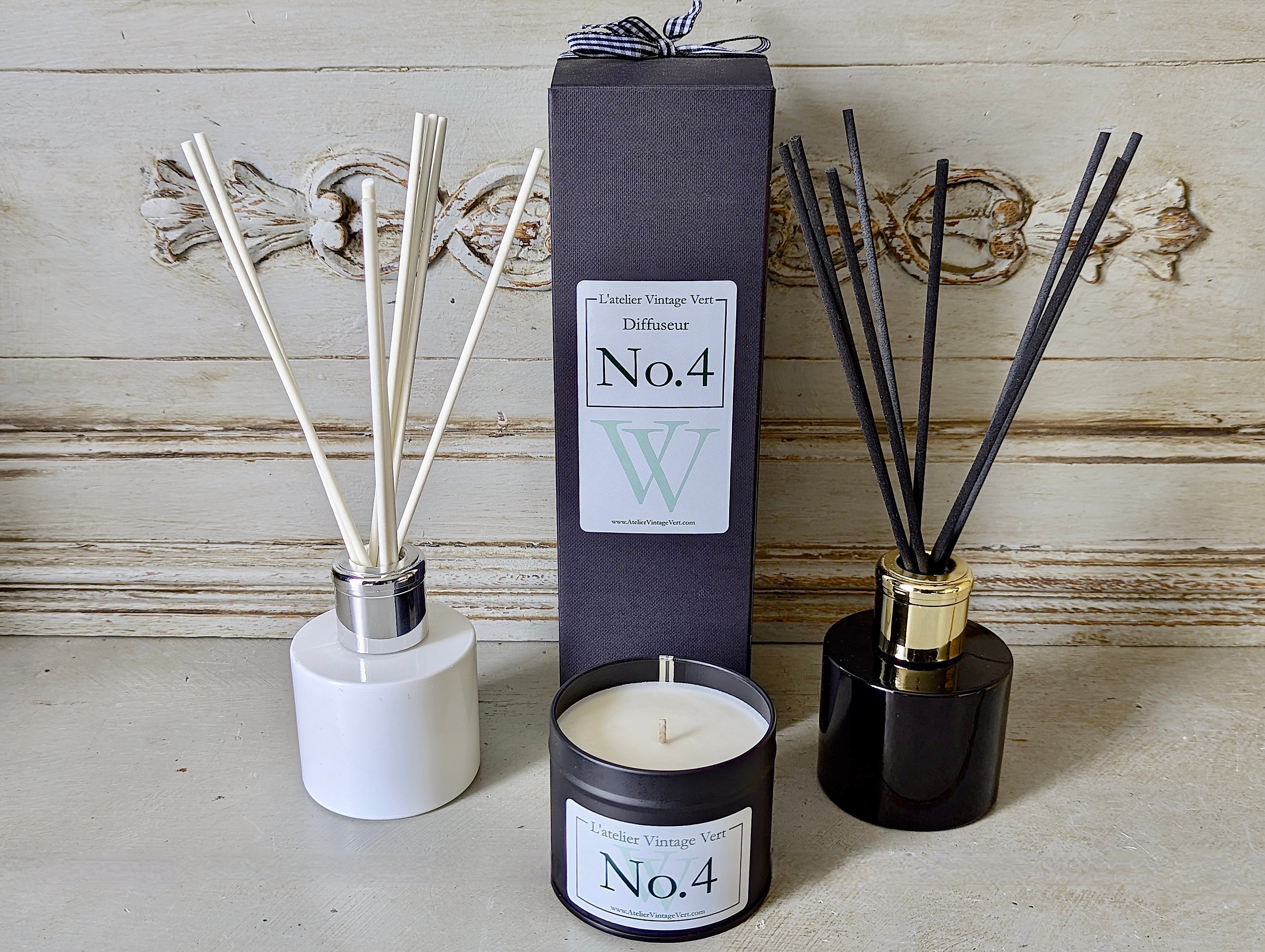 No 4 Fleur de Coton Diffuser - Atelier Vintage Vert