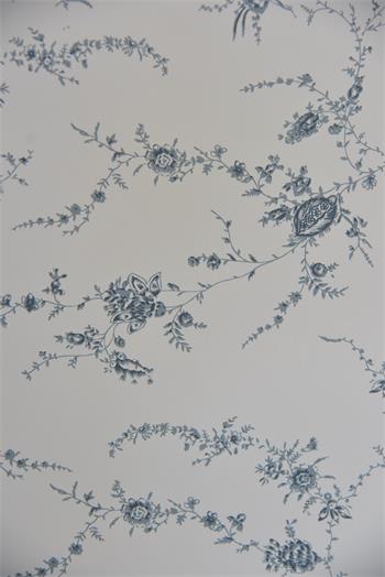 Wallpaper / wall paper - Blomster ranke - Ocean blue