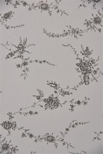 Wallpaper / wall paper - Flowers - French grey