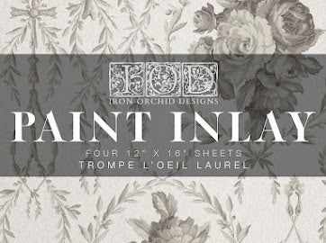 Trompe L'oeil Laurel  Paint Inlay by Iron Orchid Designs IOD