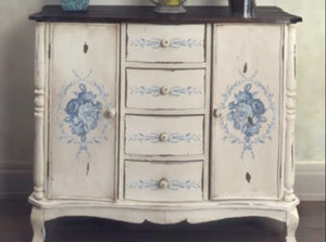 Trompe L'oeil Bleu Paint Inlay by Iron Orchid Designs IOD
