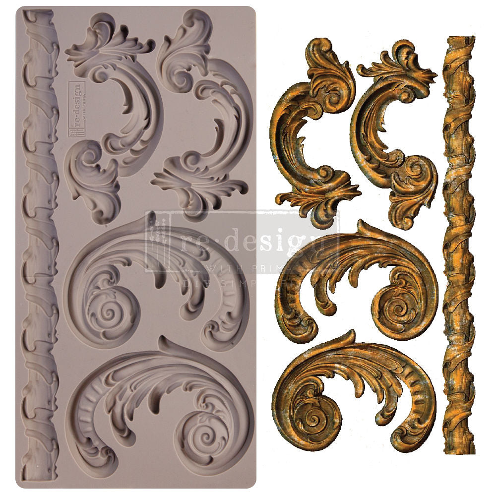 Lilian Scrolls Decor Mould by Redesign with Prima