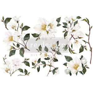 White Magnolia Decor Transfer - Redesign with Prima
