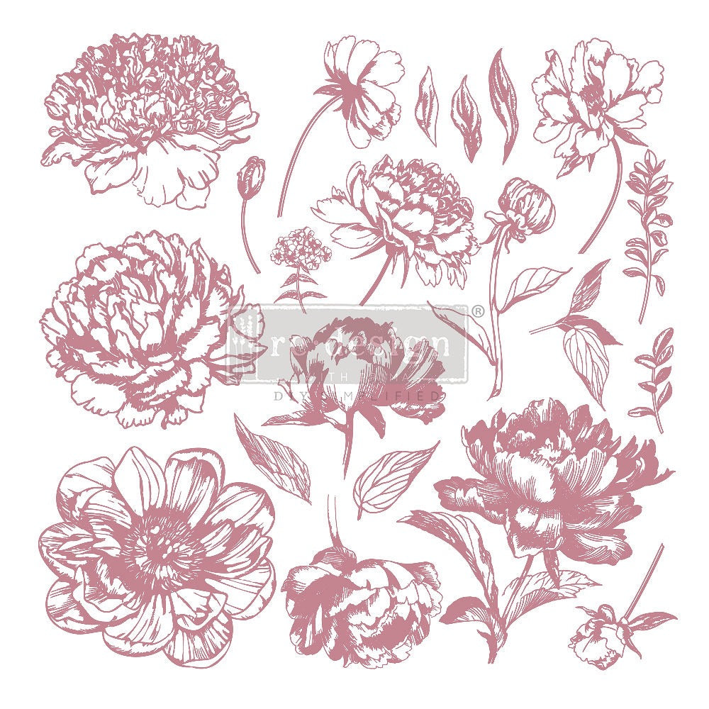 Decorative Stamp, Linear Floral By Redesign