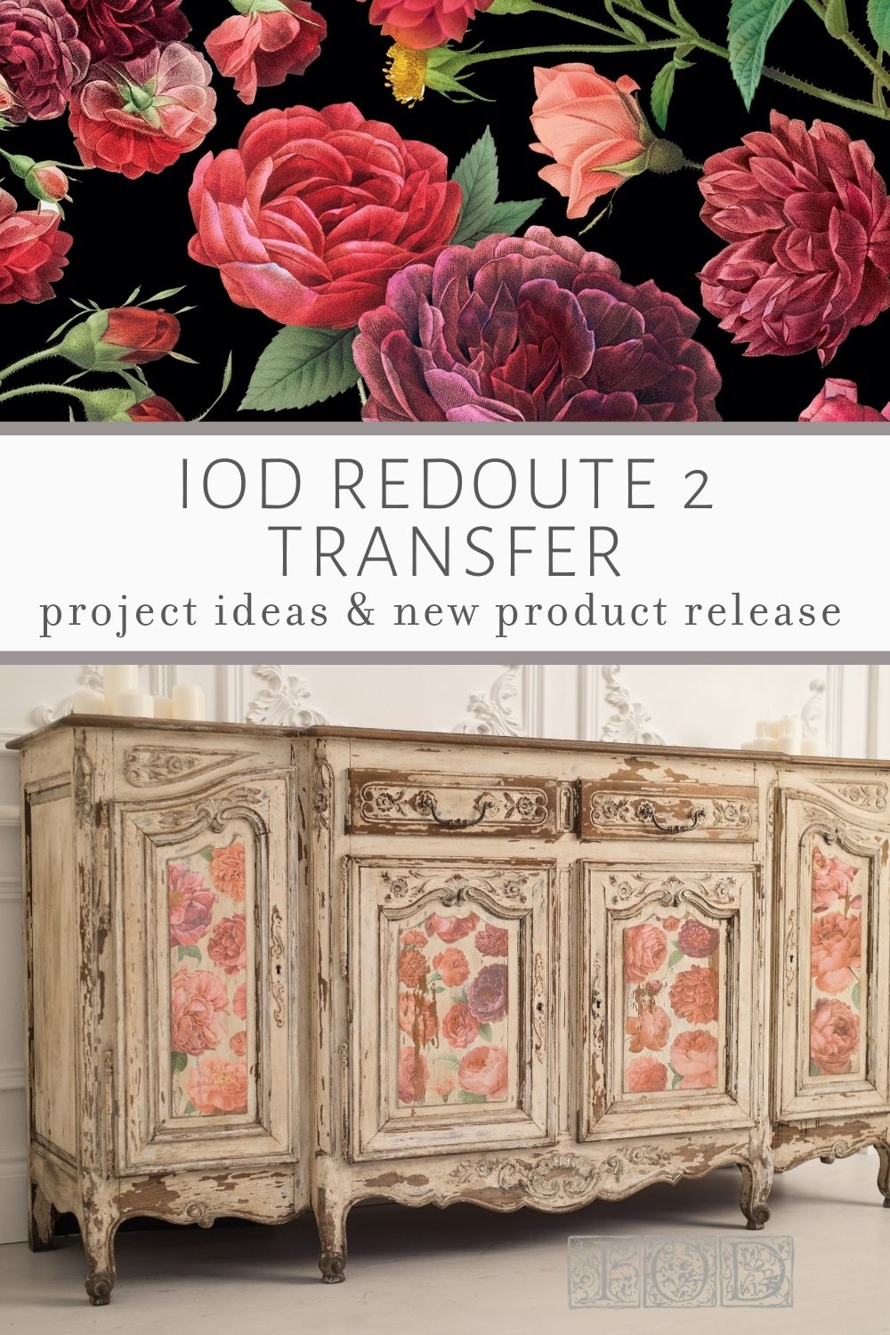 Redoute II Transfer by Iron Orchid Designs IOD