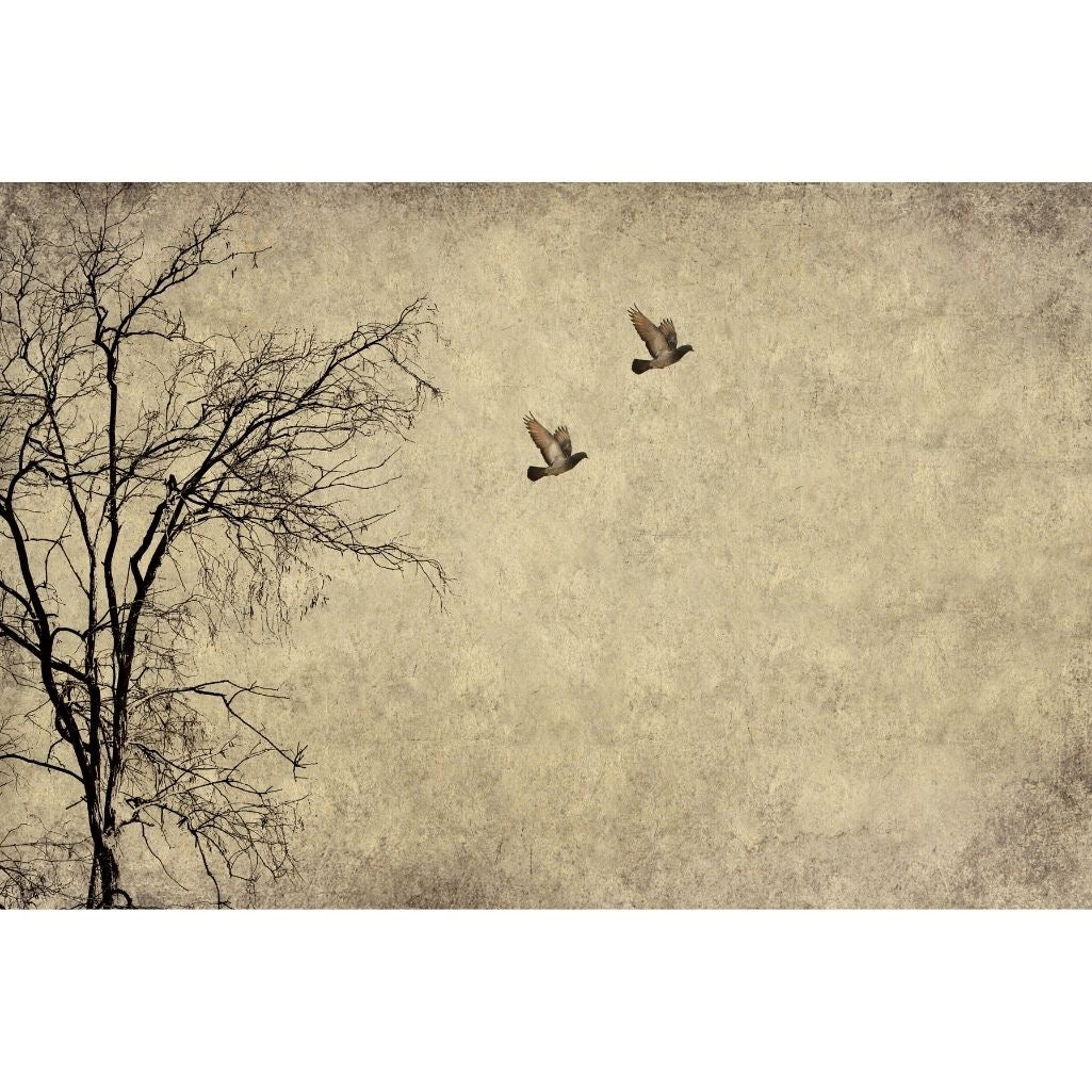 Flying Birds Decoupage Paper, Mint by Michelle