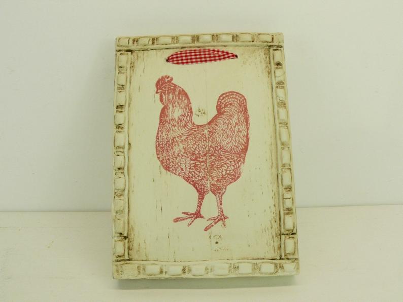 Rustic Farmhouse Kitchen Sign, Farmyard Rooster Sign, Chicken Sign