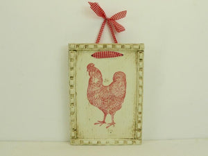 Rustic Farmhouse Kitchen Sign, Farmyard Rooster Sign, Chicken Sign