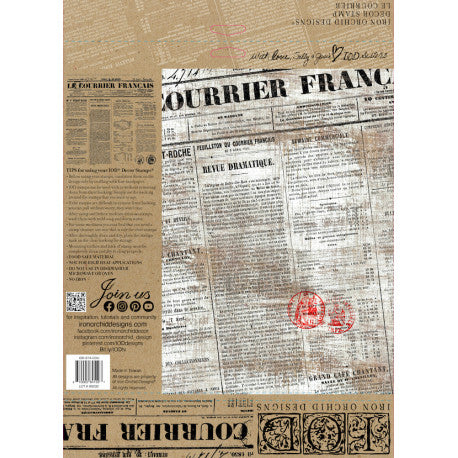Le Courrier Stamp by Iron Orchid Designs