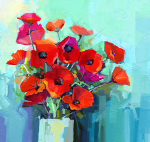 Poppies - Mint von Michelle Decoupage Paper