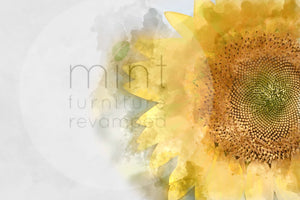 Sunflower - Mint by Michelle Decoupage paper