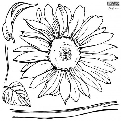 Sunflowers Stamp by Iron Orchid Designs IOD