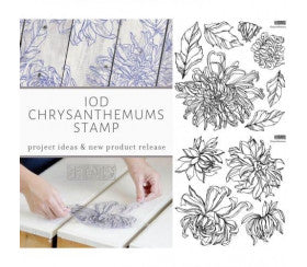 Chrysanthemums Double Stamp by Iron Orchid Designs IOD