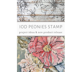 Peonies Double Stamp por Iron Orchid Designs IOD