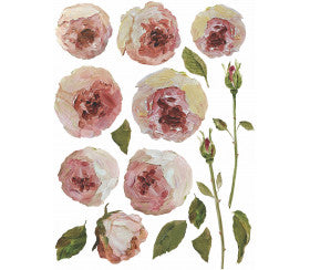 Painterly Florals a Transfer by Iron Orchid Designs