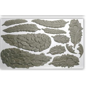 Wings and Feathers Decor Mould by Iron Orchid Designs IOD